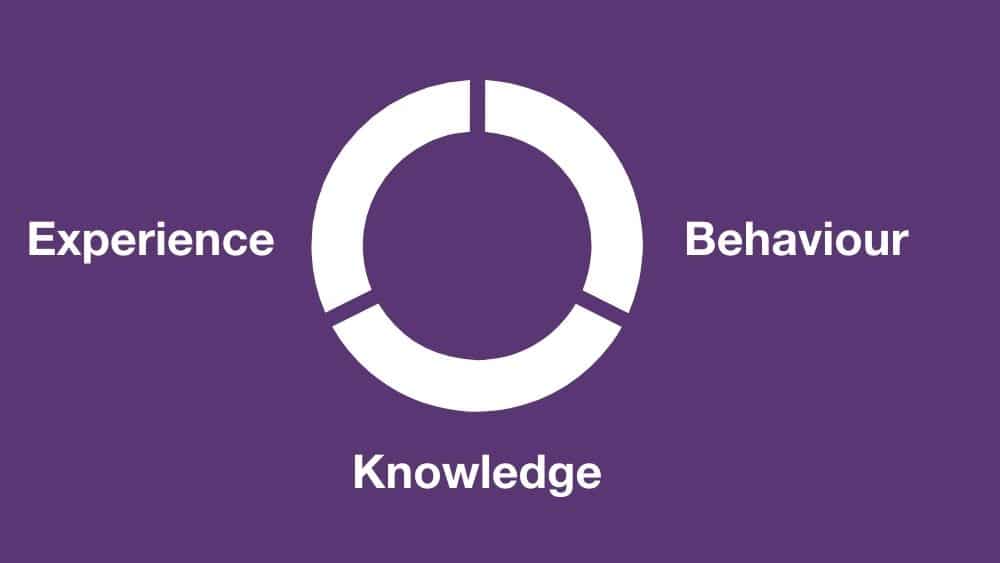 Our development cycle comprising behaviours, knowledge and experience