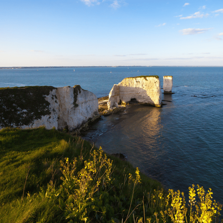 Old Harry Rocks seen from the cliffs
