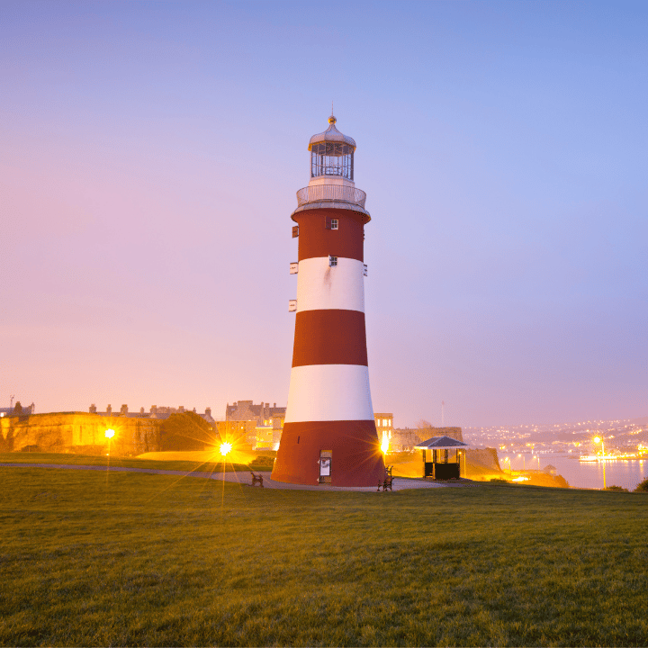 Smeaton's Tower in Plymouth early in the morning